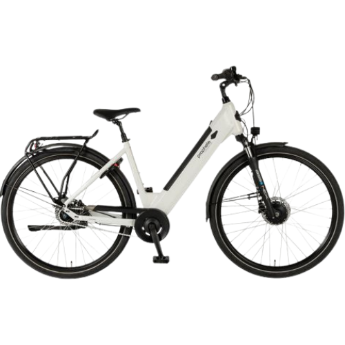 Prophete Geniesser 2.0 Damen City E-Bike 28 Zoll – e-novation Vorderradmotor 30Nm – 400Wh Akku Shimano Hydraulikbremsen 7-Gang