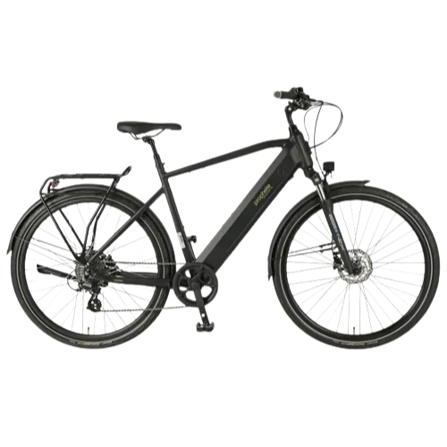 Prophete Entdecker 2.0 Trekking E-Bike 28 Zoll – Hinterradmotor 40Nm – 360Wh Akku Shimano 8-Gang – Schwarz Matt