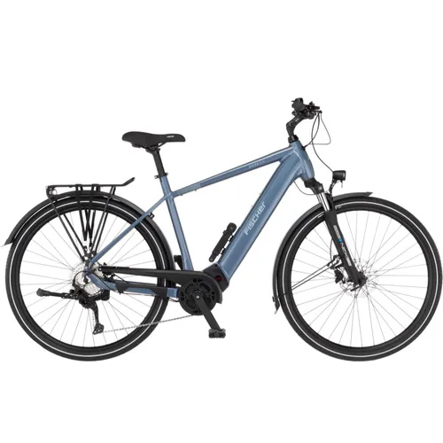 FISCHER VIATOR 6.8i Ultimate E-Trekkingbike Herren 28 Zoll – Brose Drive S Mag Mittelmotor 90Nm – 711Wh Akku Shimano Cues 9-Gang – Blau (RH 55 cm)