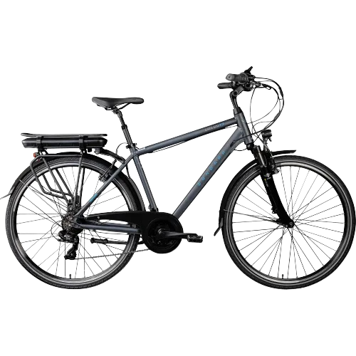 Zündapp Green 7.7 Herren E-Trekkingbike 28 Zoll – Ananda Heckmotor 40Nm – 536Wh Akku TFT-Display Shimano 21-Gang – Blau / Grau (RH 48 cm)